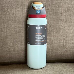 Owala FreeSip Stainless Steel Water Bottle 40oz Boneyard Sip Straw 24hrs Cold